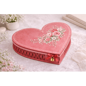 caixa coracao ambientada